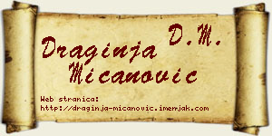Draginja Mićanović vizit kartica
